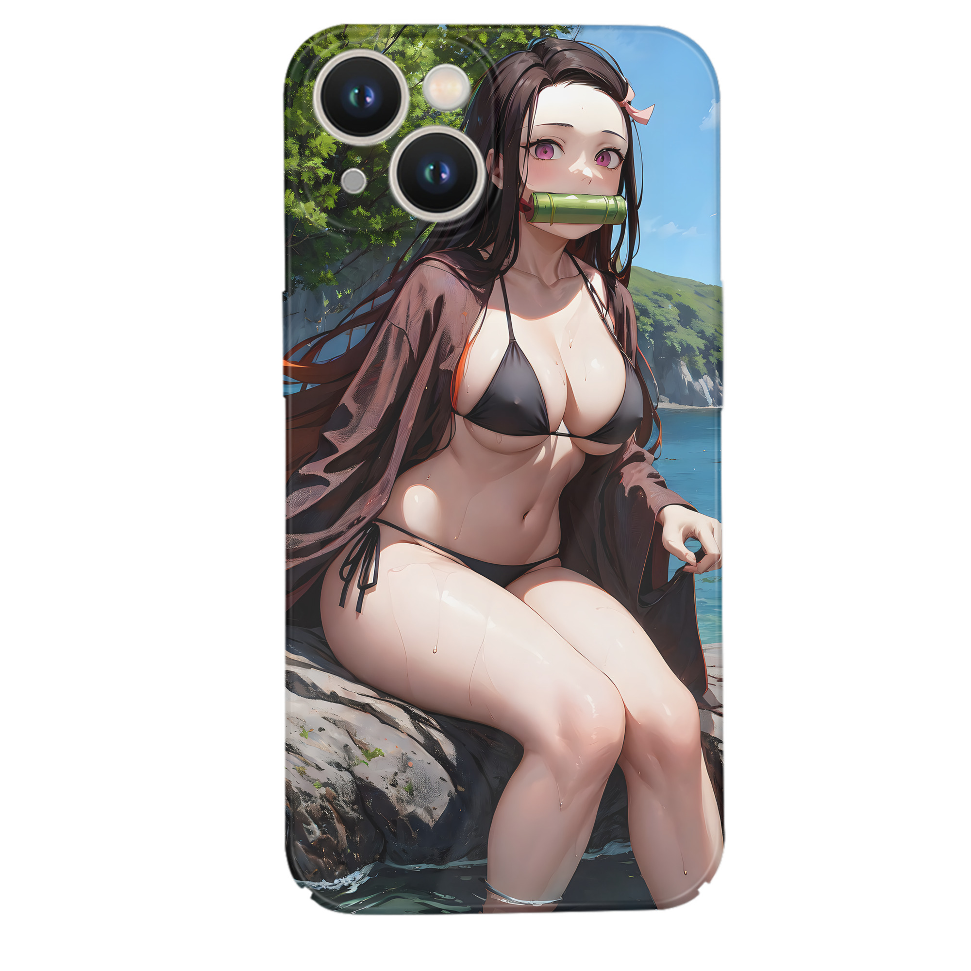 （画像用） 鬼滅の刃（きめつのやいば）竈門 禰󠄀豆子／かまど ねずこ Kamado Nezuko 【iPhone 14シリーズ対応】ハードケース